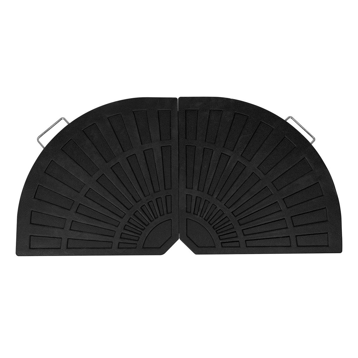 Parasol Excéntrico LED de 3 m con Base de Medio Abanico – Crema