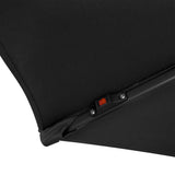 Parasol Excéntrico LED de 3 m con Base de Abanico Completo – Negro