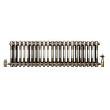 Radiador Tradicional de 2 Columnas y Válvulas - 300 x 1010mm - Metal Crudo