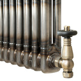 Radiador Tradicional de 2 Columnas y Válvulas - 300 x 1010mm - Metal Crudo