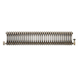 Radiador Tradicional de 2 Columnas y Válvulas - 300 x 1460mm - Metal Crudo