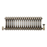Radiador Tradicional de 2 Columnas y Válvulas - 600 x 830mm - Metal Crudo