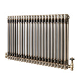 Radiador Tradicional de 2 Columnas y Válvulas - 600 x 1010mm - Metal Crudo