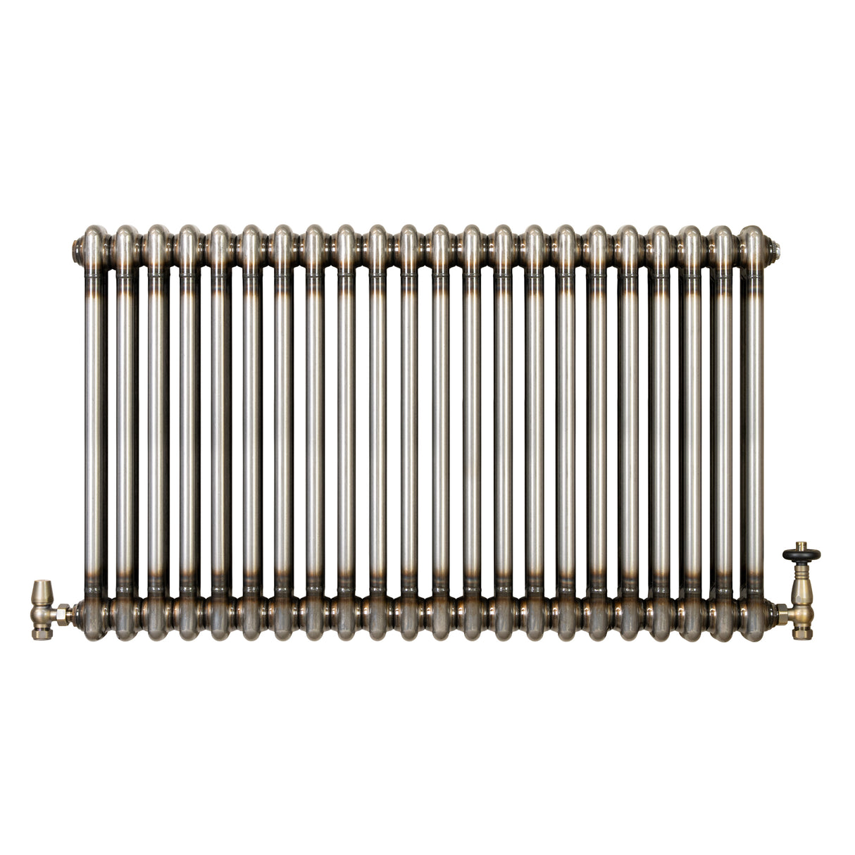 Radiador Tradicional de 2 Columnas y Válvulas - 600 x 1010mm - Metal Crudo