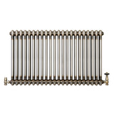 Radiador Tradicional de 2 Columnas y Válvulas - 600 x 1010mm - Metal Crudo