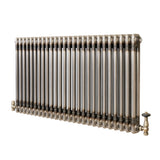 Radiador Tradicional de 2 Columnas y Válvulas - 600 x 1190mm - Metal Crudo
