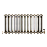Radiador Tradicional de 2 Columnas y Válvulas - 600 x 1190mm - Metal Crudo