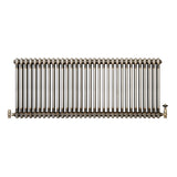 Radiador Tradicional de 2 Columnas y Válvulas - 600 x 1460mm - Metal Crudo