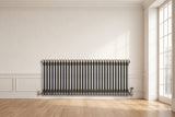 Radiador Tradicional de 2 Columnas y Válvulas - 600 x 1460mm - Metal Crudo