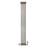 Radiador Tradicional de 2 Columnas y Válvulas - 1500 x 200mm - Metal Crudo
