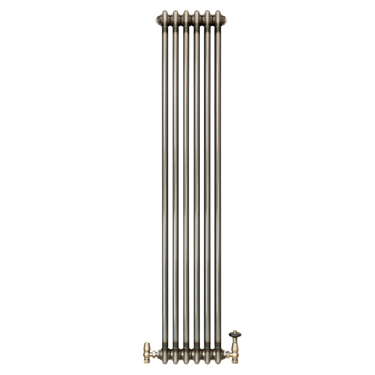 Radiador Tradicional de 2 Columnas y Válvulas - 1500 x 290mm - Metal Crudo