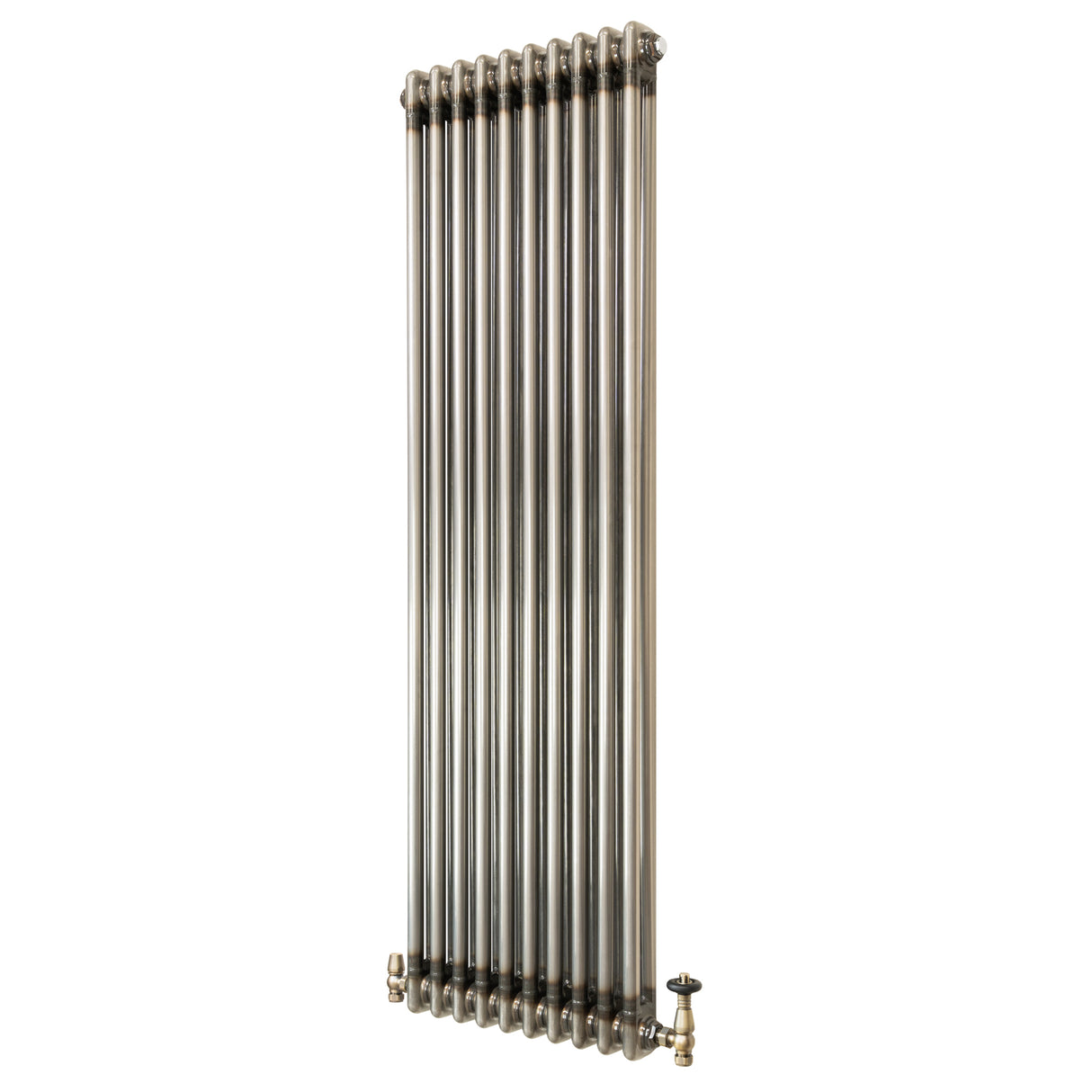 Radiador Tradicional de 2 Columnas y Válvulas - 1500 x 470mm - Metal Crudo