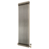 Radiador Tradicional de 2 Columnas y Válvulas - 1500 x 470mm - Metal Crudo