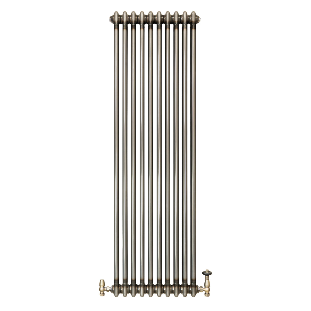Radiador Tradicional de 2 Columnas y Válvulas - 1500 x 470mm - Metal Crudo
