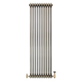 Radiador Tradicional de 2 Columnas y Válvulas - 1500 x 470mm - Metal Crudo
