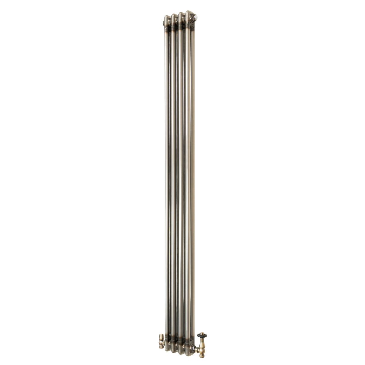Radiador Tradicional de 2 Columnas y Válvulas - 1800 x 200mm - Metal Crudo