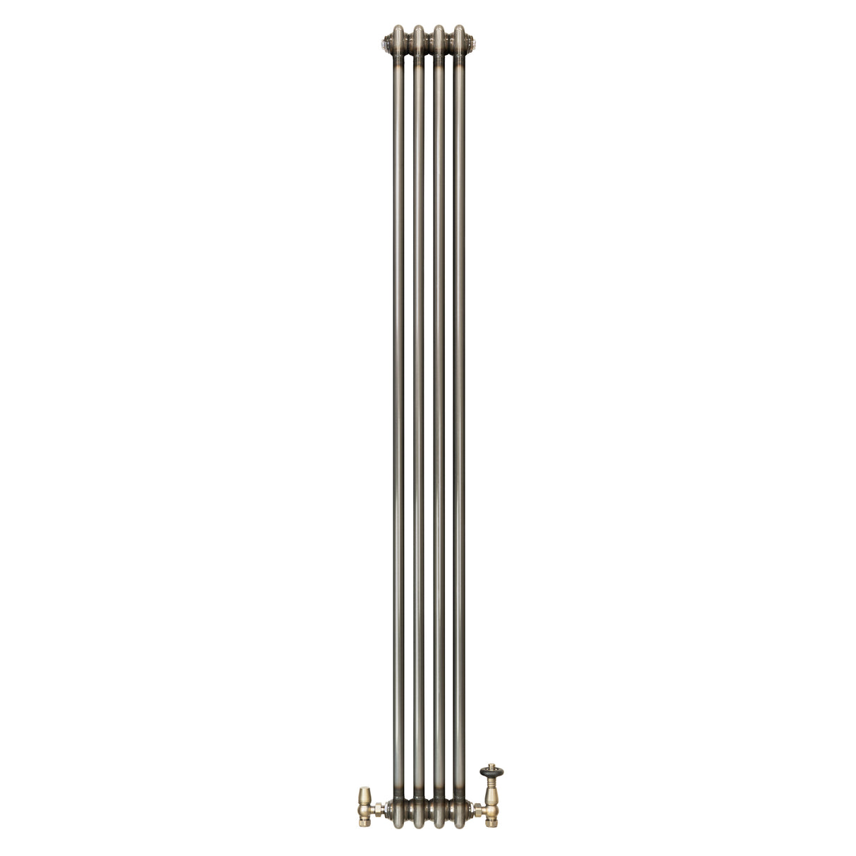 Radiador Tradicional de 2 Columnas y Válvulas - 1800 x 200mm - Metal Crudo