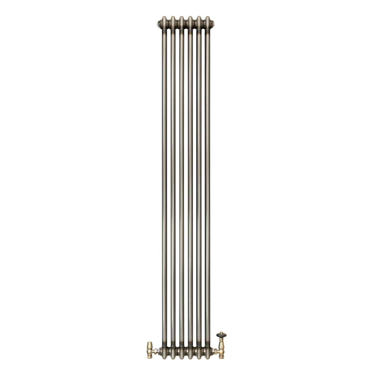 Radiador Tradicional de 2 Columnas y Válvulas - 1800 x 290mm - Metal Crudo