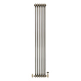 Radiador Tradicional de 2 Columnas y Válvulas - 1800 x 290mm - Metal Crudo