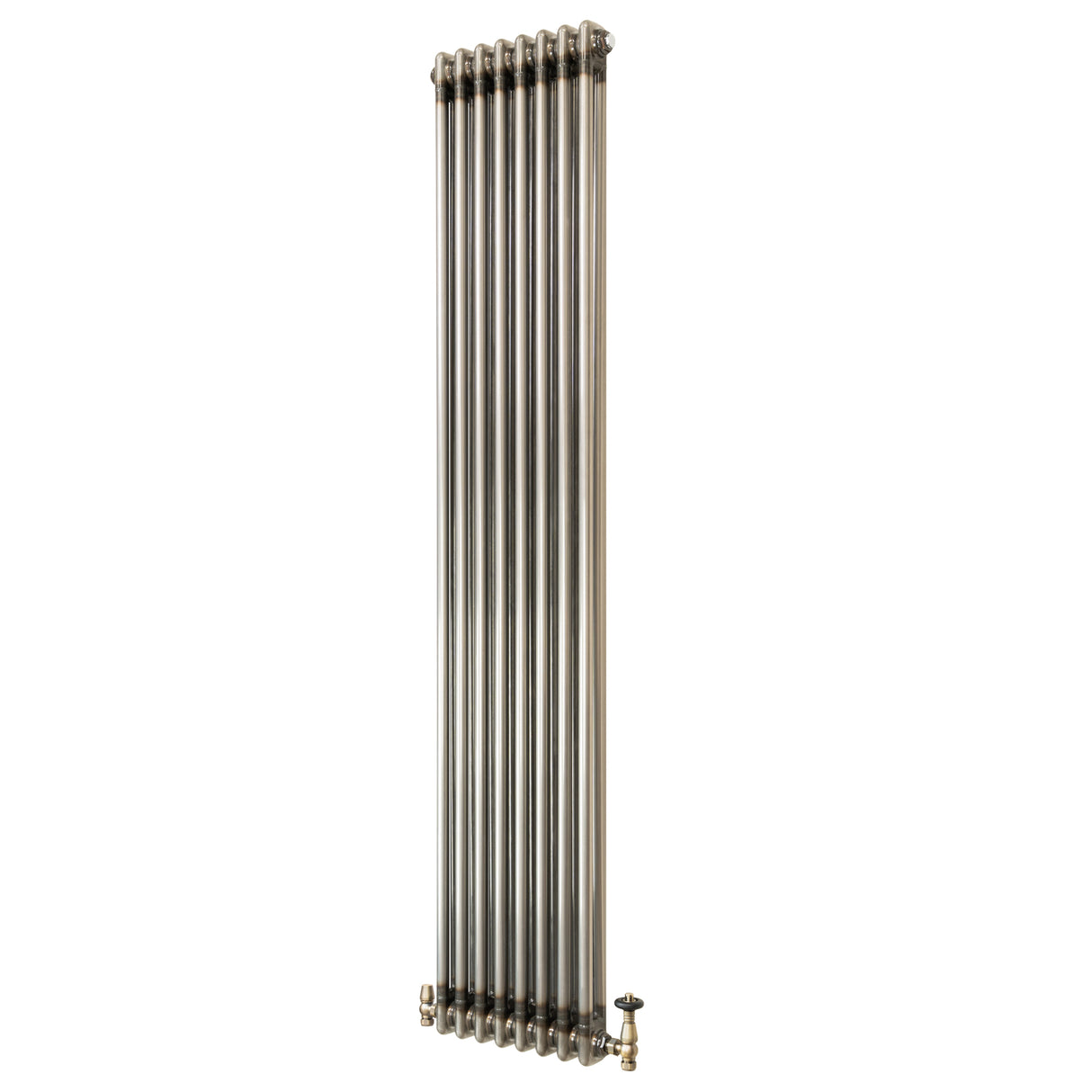 Radiador Tradicional de 2 Columnas y Válvulas - 1800 x 380mm - Metal Crudo