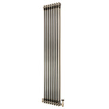 Radiador Tradicional de 2 Columnas y Válvulas - 1800 x 380mm - Metal Crudo
