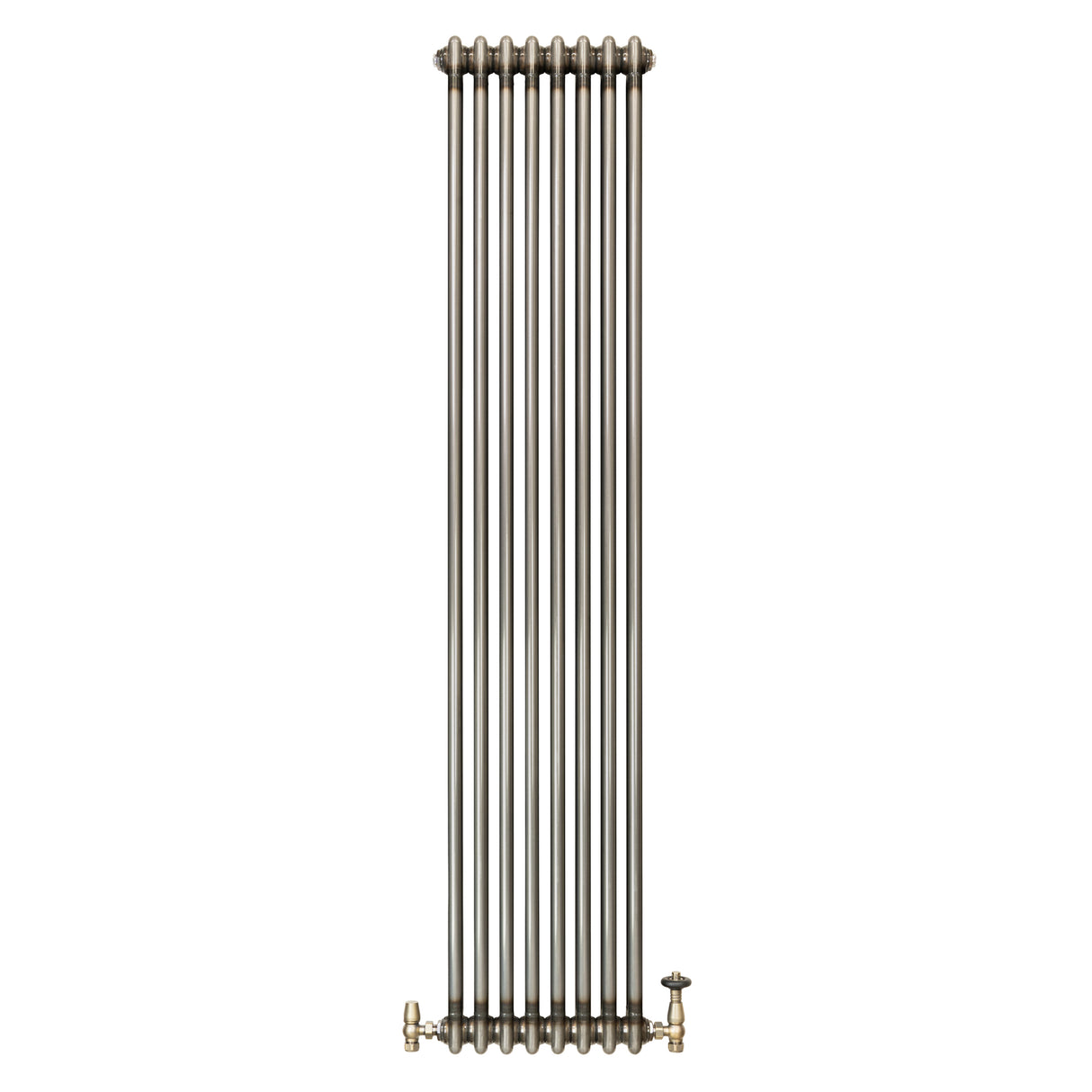 Radiador Tradicional de 2 Columnas y Válvulas - 1800 x 380mm - Metal Crudo