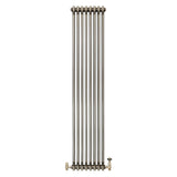 Radiador Tradicional de 2 Columnas y Válvulas - 1800 x 380mm - Metal Crudo