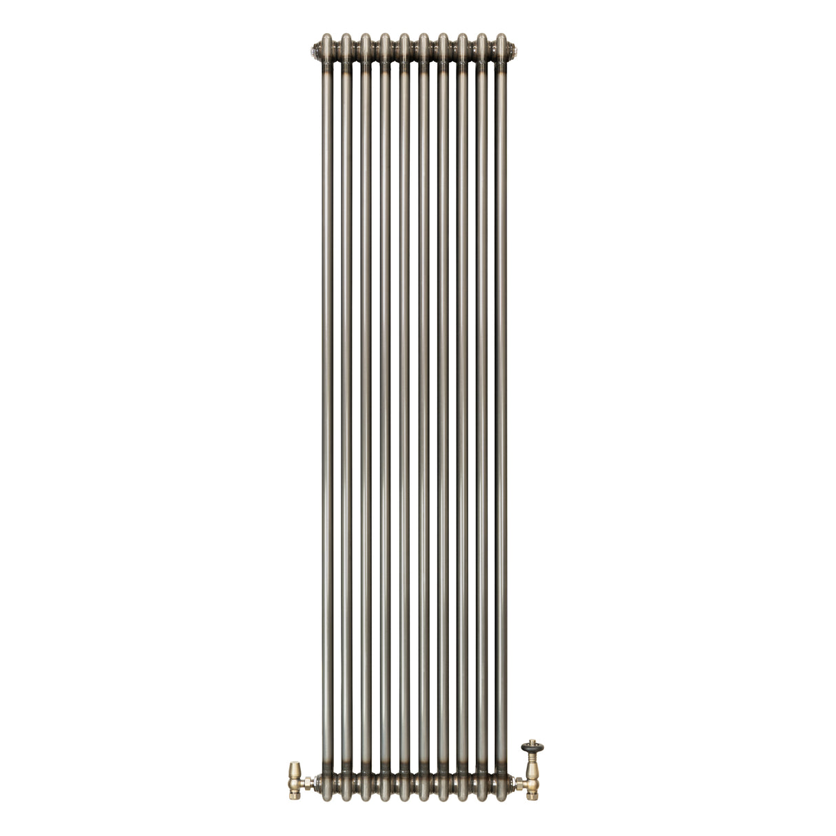 Radiador Tradicional de 2 Columnas y Válvulas - 1800 x 470mm - Metal Crudo