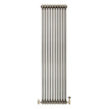 Radiador Tradicional de 2 Columnas y Válvulas - 1800 x 470mm - Metal Crudo