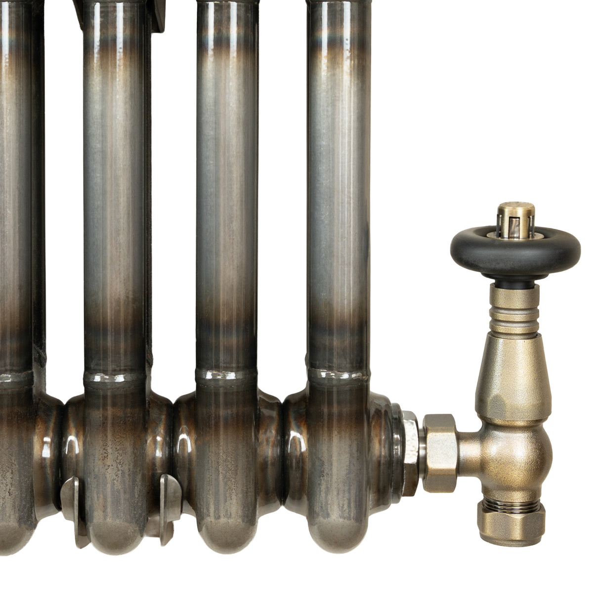 Radiador Tradicional de 3 Columnas y Válvulas - 300 x 830mm - Metal Crudo