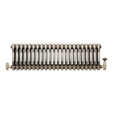 Radiador Tradicional de 3 Columnas y Válvulas - 300 x 1010mm - Metal Crudo