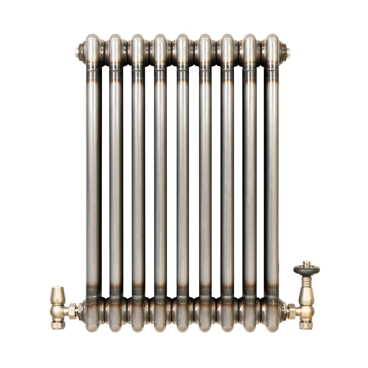 Radiador Tradicional de 3 Columnas y Válvulas - 600 x 425mm - Metal Crudo
