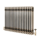 Radiador Tradicional de 3 Columnas y Válvulas - 600 x 830mm - Metal Crudo