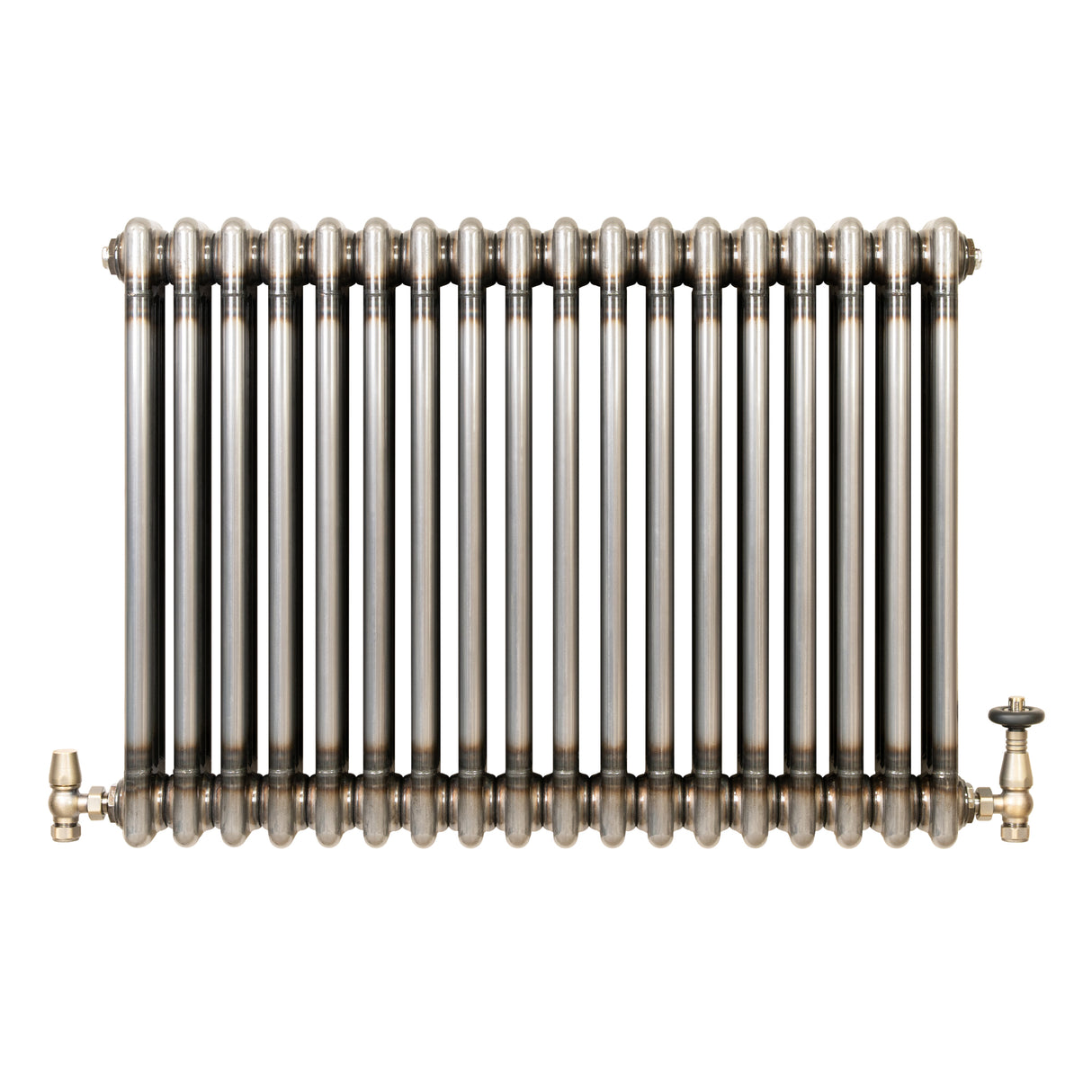 Radiador Tradicional de 3 Columnas y Válvulas - 600 x 830mm - Metal Crudo