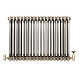 Radiador Tradicional de 3 Columnas y Válvulas - 600 x 830mm - Metal Crudo