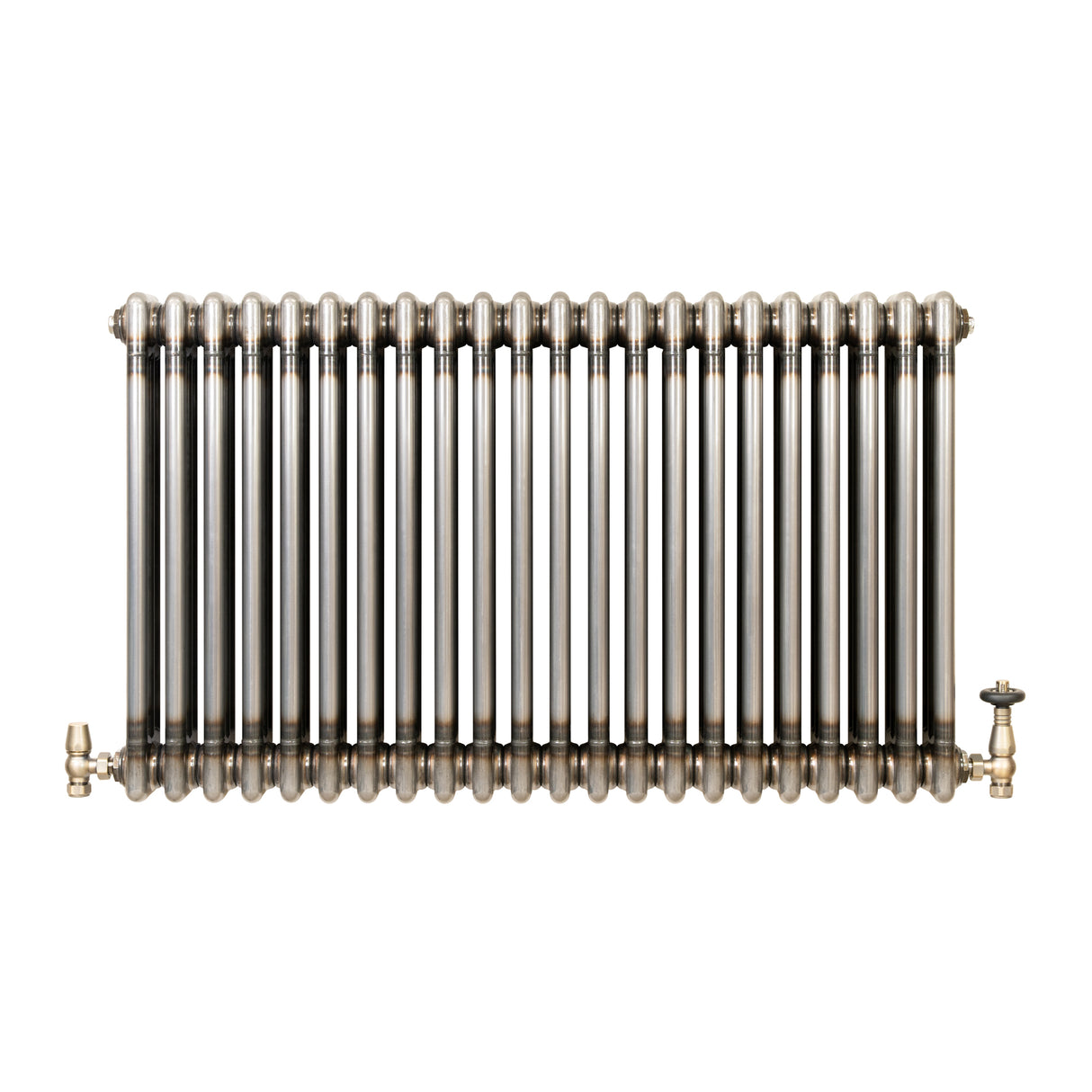 Radiador Tradicional de 3 Columnas y Válvulas - 600 x 1010mm - Metal Crudo