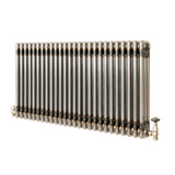 Radiador Tradicional de 3 Columnas y Válvulas - 600 x 1190mm - Metal Crudo