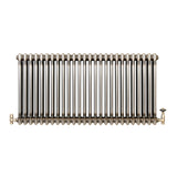 Radiador Tradicional de 3 Columnas y Válvulas - 600 x 1190mm - Metal Crudo