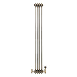 Radiador Tradicional de 3 Columnas y Válvulas - 1500 x 200mm - Metal Crudo