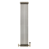 Radiador Tradicional de 3 Columnas y Válvulas - 1500 x 290mm - Metal Crudo