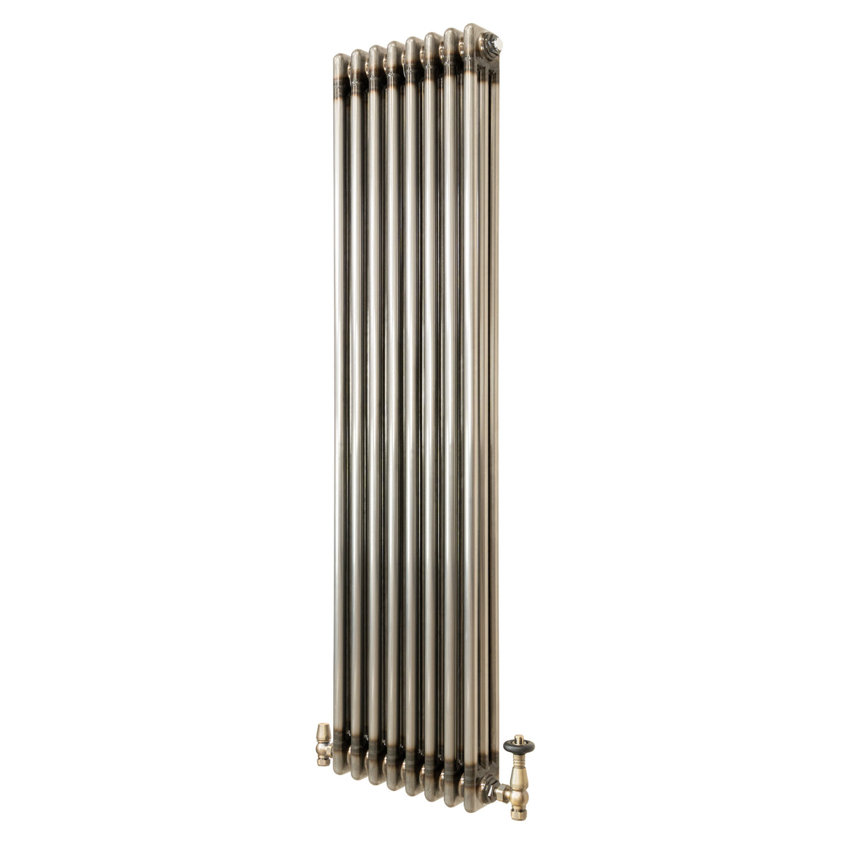 Radiador Tradicional de 3 Columnas y Válvulas - 1500 x 380mm - Metal Crudo