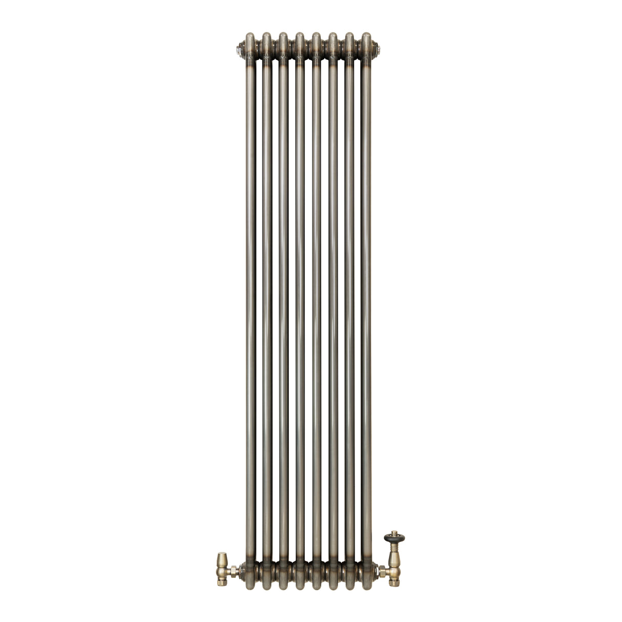 Radiador Tradicional de 3 Columnas y Válvulas - 1500 x 380mm - Metal Crudo