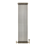 Radiador Tradicional de 3 Columnas y Válvulas - 1500 x 380mm - Metal Crudo