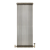 Radiador Tradicional de 3 Columnas y Válvulas - 1500 x 560mm - Metal Crudo