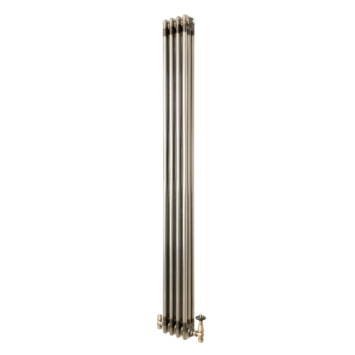 Radiador Tradicional de 3 Columnas y Válvulas - 1800 x 200mm - Metal Crudo