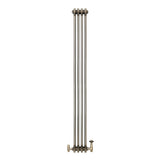 Radiador Tradicional de 3 Columnas y Válvulas - 1800 x 200mm - Metal Crudo