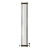 Radiador Tradicional de 3 Columnas y Válvulas - 1800 x 290mm - Metal Crudo