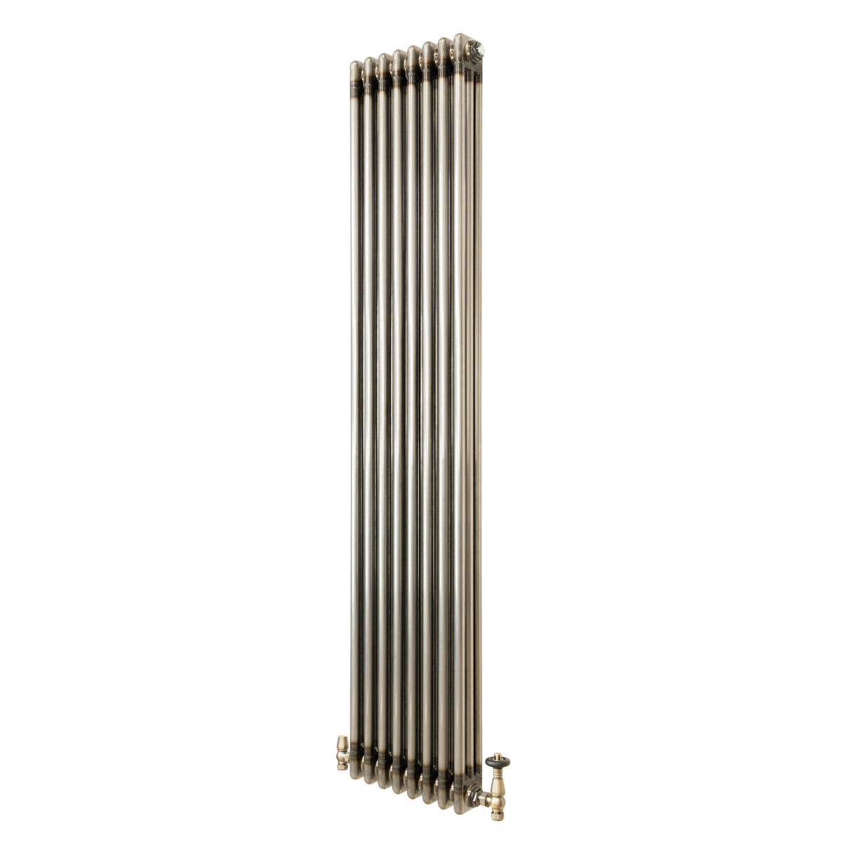 Radiador Tradicional de 3 Columnas y Válvulas - 1800 x 380mm - Metal Crudo