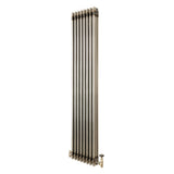Radiador Tradicional de 3 Columnas y Válvulas - 1800 x 380mm - Metal Crudo