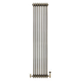 Radiador Tradicional de 3 Columnas y Válvulas - 1800 x 380mm - Metal Crudo